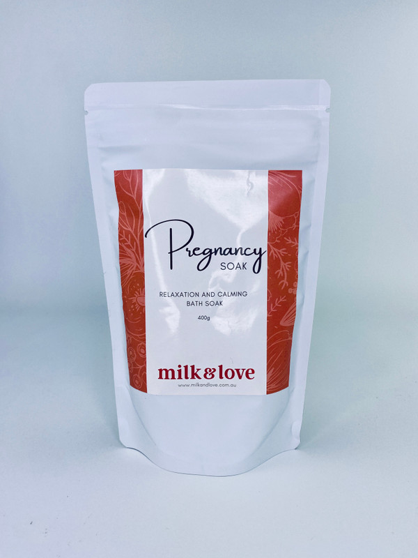 Milk and Love Pregnancy Bath Soak for Deep Relaxation - 100% Natural Bath Salts with Epsom Salts 