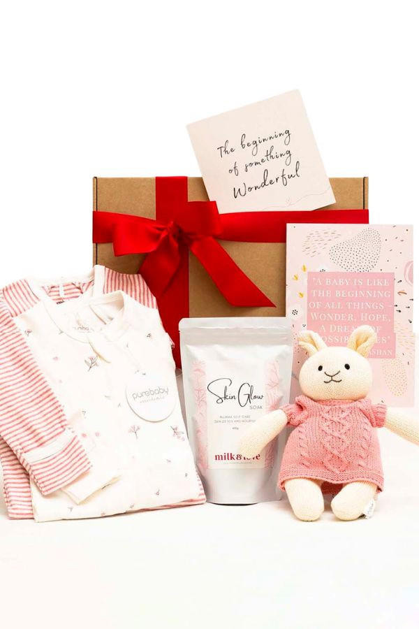 Milk and Love Beautiful Baby Girl Gift Box // Natural Baby Hamper 