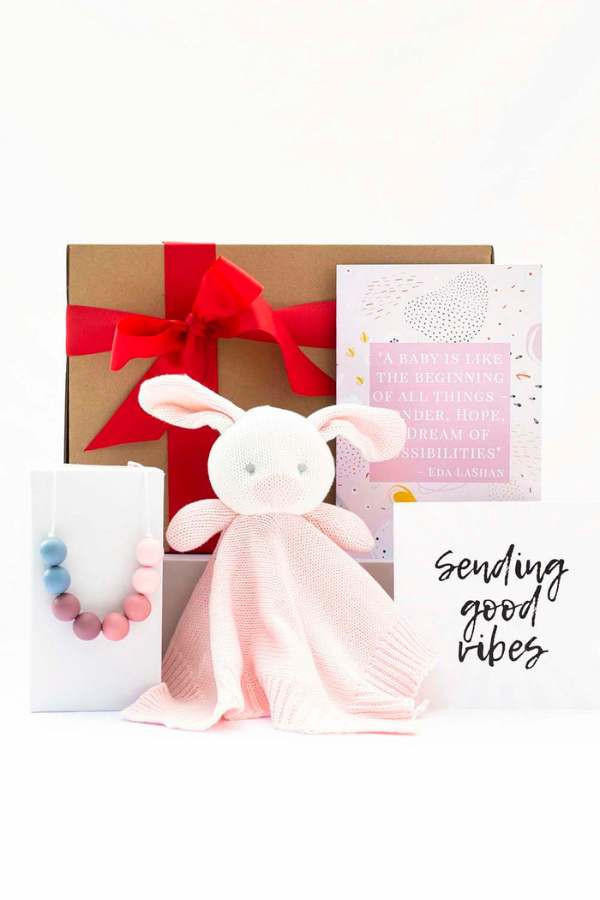 Milk and Love Lovely Baby Girl Gift Hamper // Pink Bunny Love 