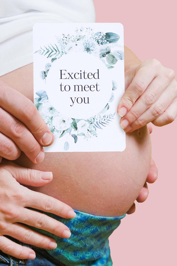 Milk and Love Pregnancy Milestone Cards - Set of 25, sustainably printed in Australia 