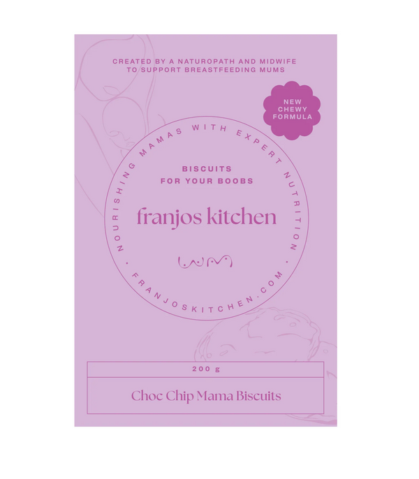 Franjos Kitchen Lactation Cookies - Choc Chip, Vegan, Dairy Free