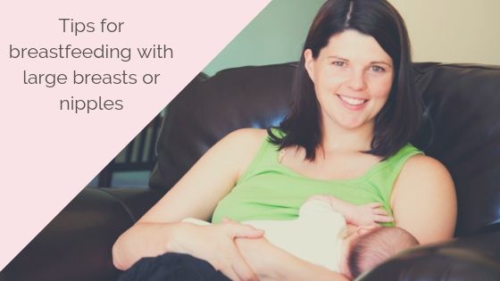 Breastfeeding with large breasts Breasts come in all shapes and sizes, and  all of them work just fine for breastfeeding. The size of a woman's breasts,  whether large or small, doesn't reflect