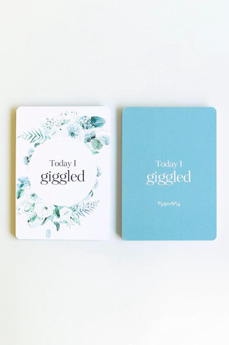 Baby Monthly Milestone Cards - Set of 25, unisex green