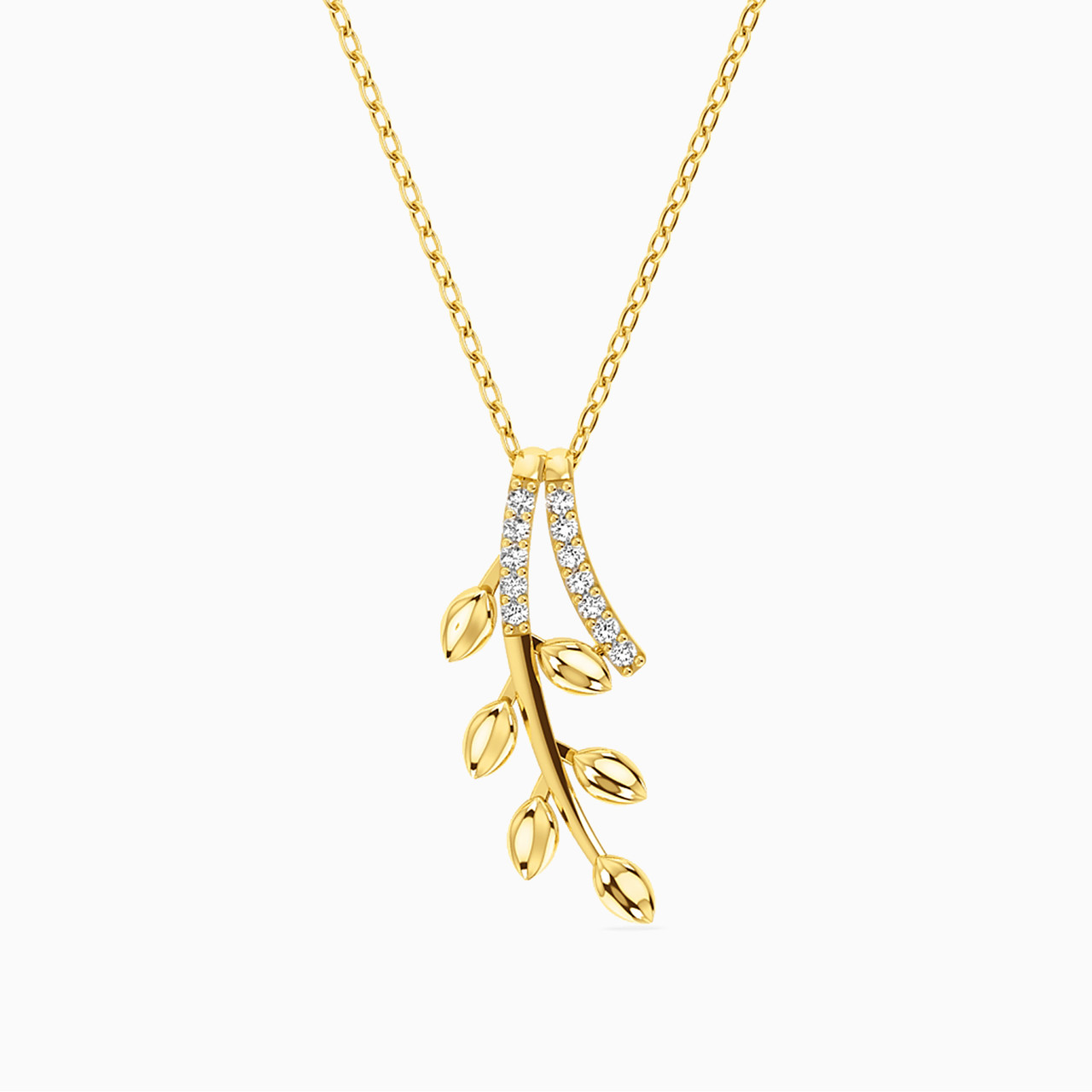 Leaf Diamond Necklace in 18K Gold Leaf Diamond Necklace in 18K Gold