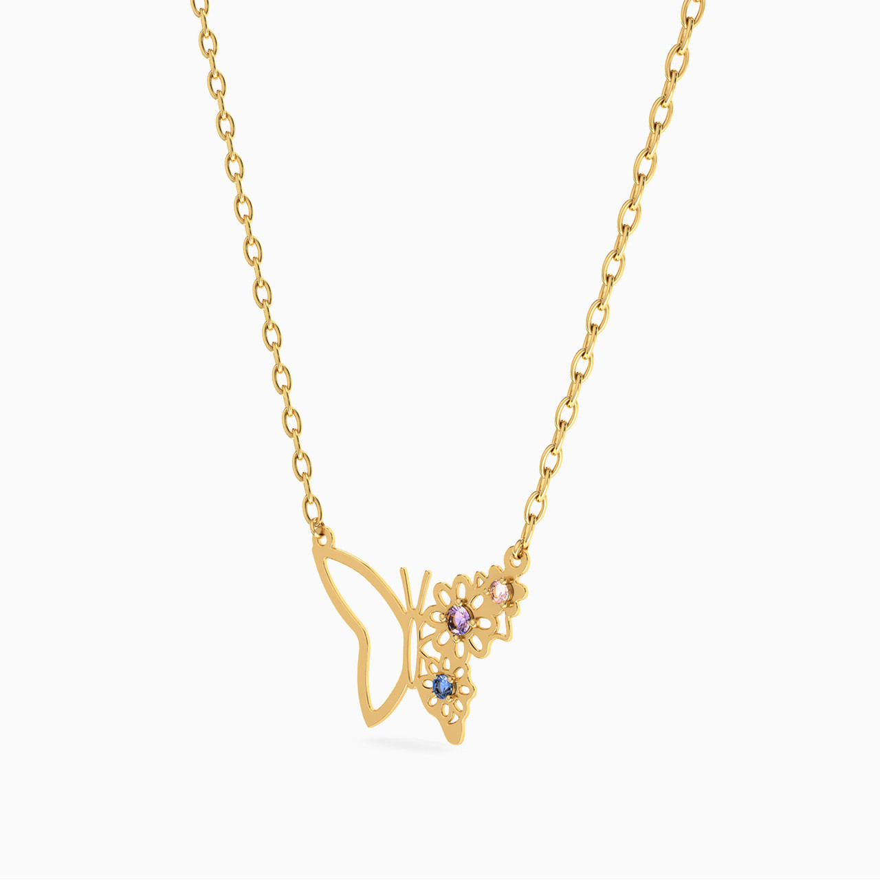 Butterfly Colored Stones Necklace in 18K Gold - 2 https://cdn11.bigcommerce.com/s-igqk382kzx/images/stencil/1280w/products/1403/5306/111404180294-2__15113.1730355862.jpg