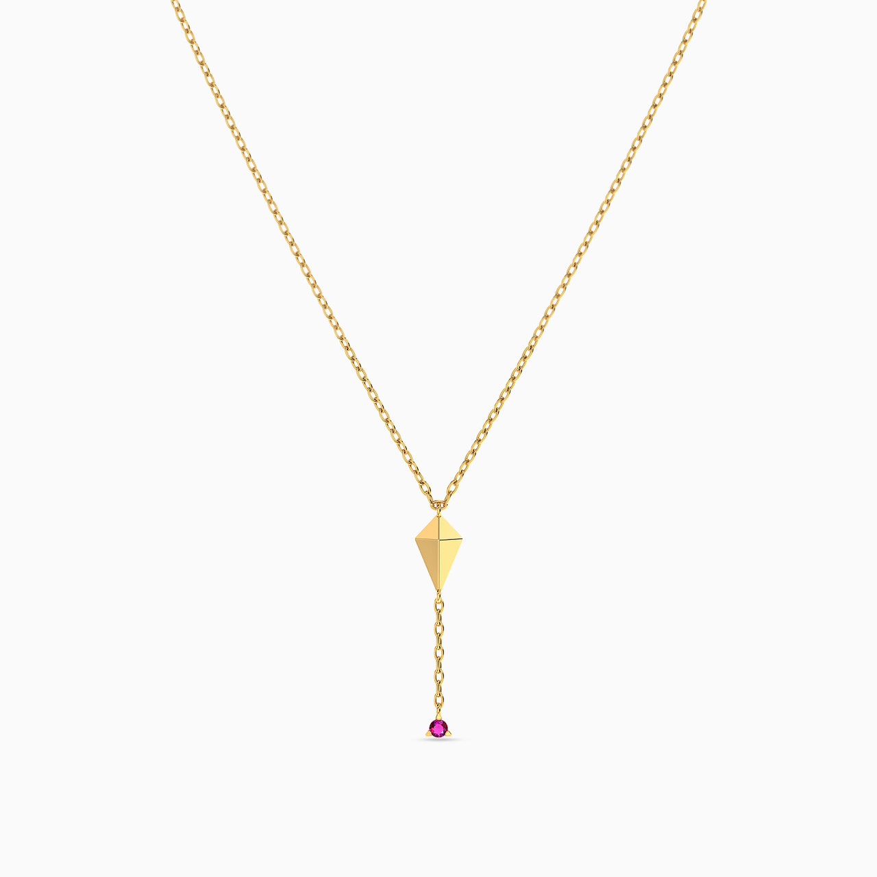 Kite Rose Stone Necklace In 18K Gold - 3 Kite Rose Stone Necklace In 18K Gold - 3
