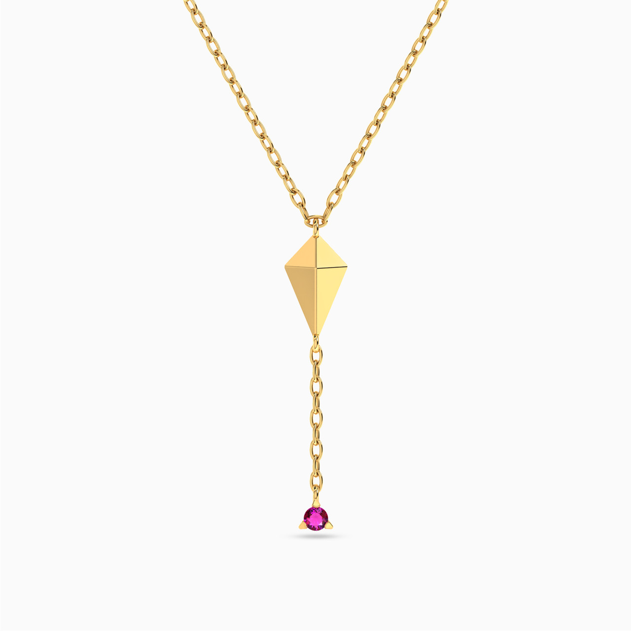 Kite Rose Stone Necklace In 18K Gold Kite Rose Stone Necklace In 18K Gold