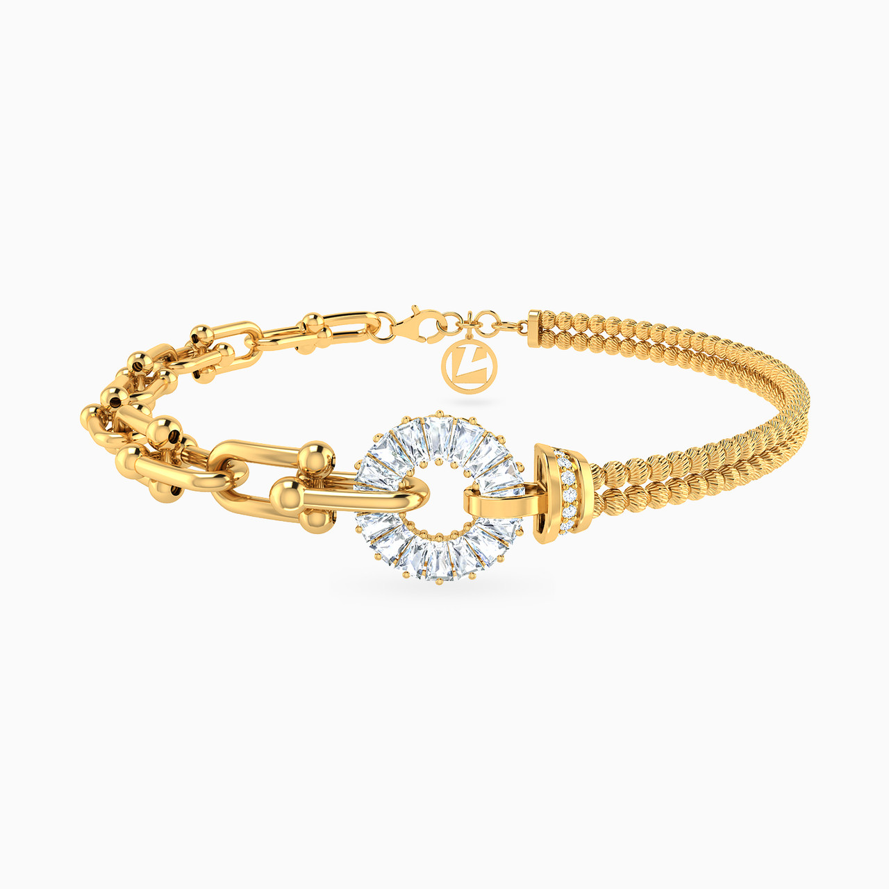 アクセサリー 18k High quality / cz u linked bracelet Links Cubic