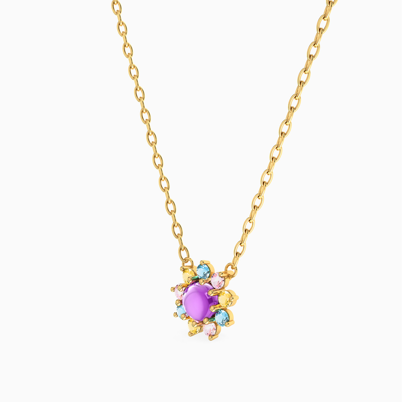 Flower Colored Stones Necklace in 18K Gold - 2 https://cdn11.bigcommerce.com/s-igqk382kzx/images/stencil/1280w/products/5250/58720/111404180359-2__25992.1730354871.jpg