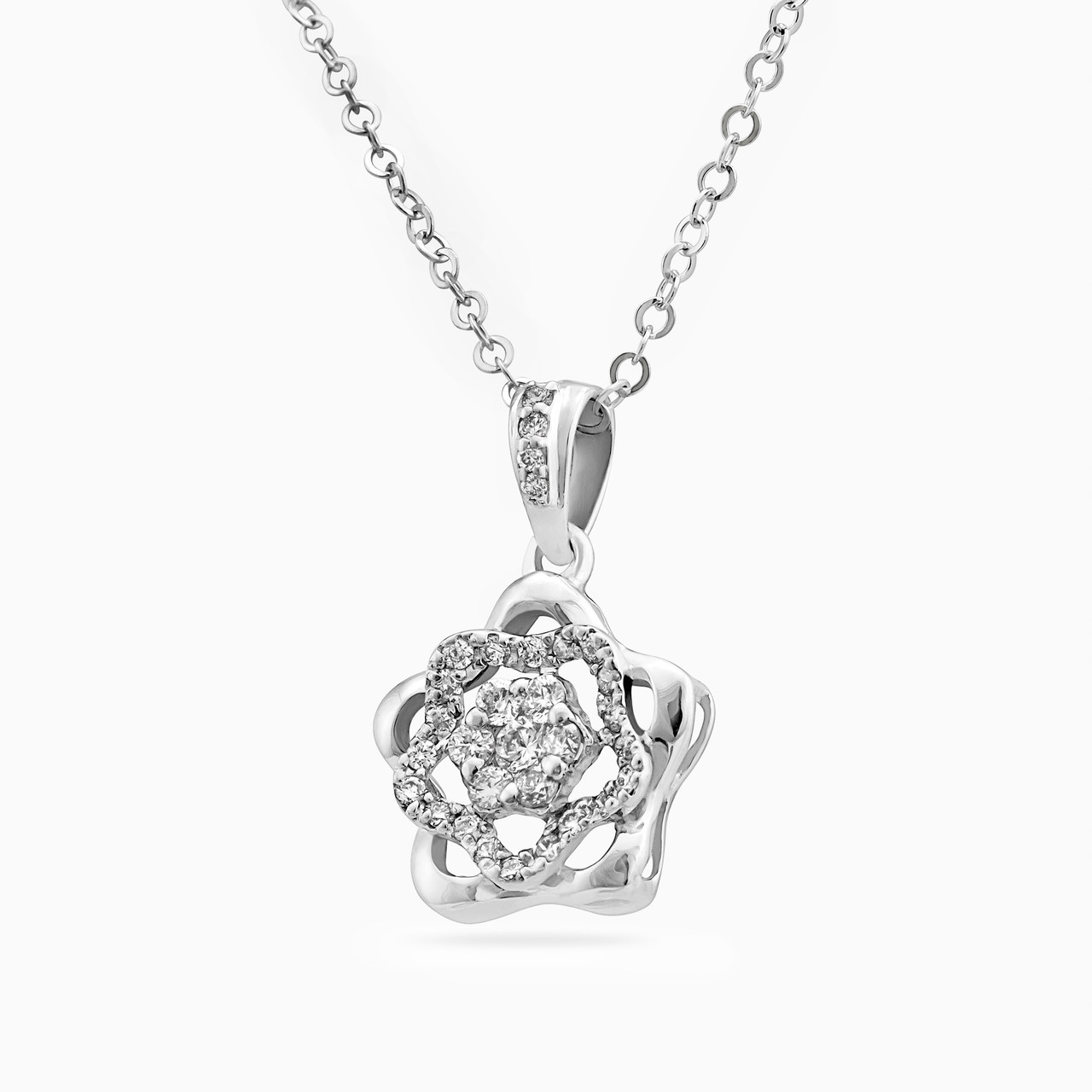 Flower Diamond Necklace in 18K Gold - 2 https://cdn11.bigcommerce.com/s-igqk382kzx/images/stencil/1280w/products/5564/72970/LNE50011-2__98415.1727853846.jpg