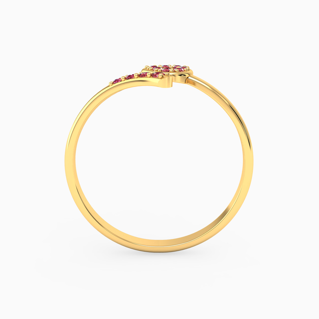 Pear Shaped Rose Stone Two headed Ring in 18K Gold - 3 Pear Shaped Rose Stone Two headed Ring in 18K Gold - 3