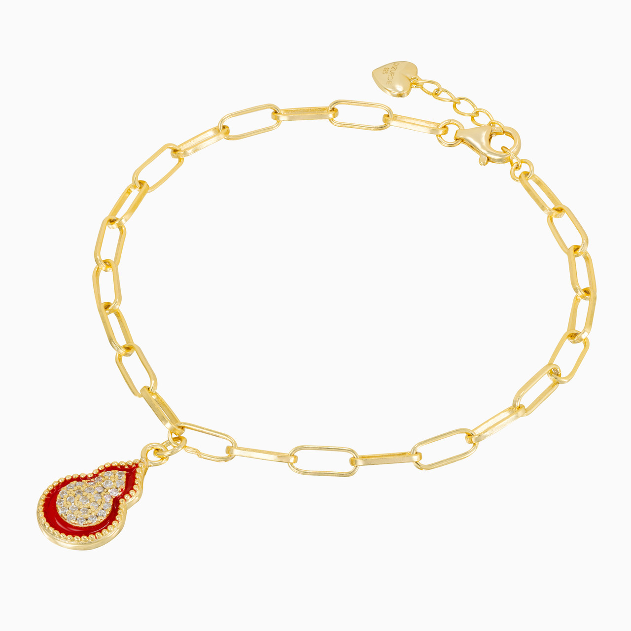 Pear Enamel Coated Gold Plated Chain Bracelet - 2 https://cdn11.bigcommerce.com/s-igqk382kzx/images/stencil/1280w/products/7049/67124/GB14448A-2__59898.1721297545.jpg