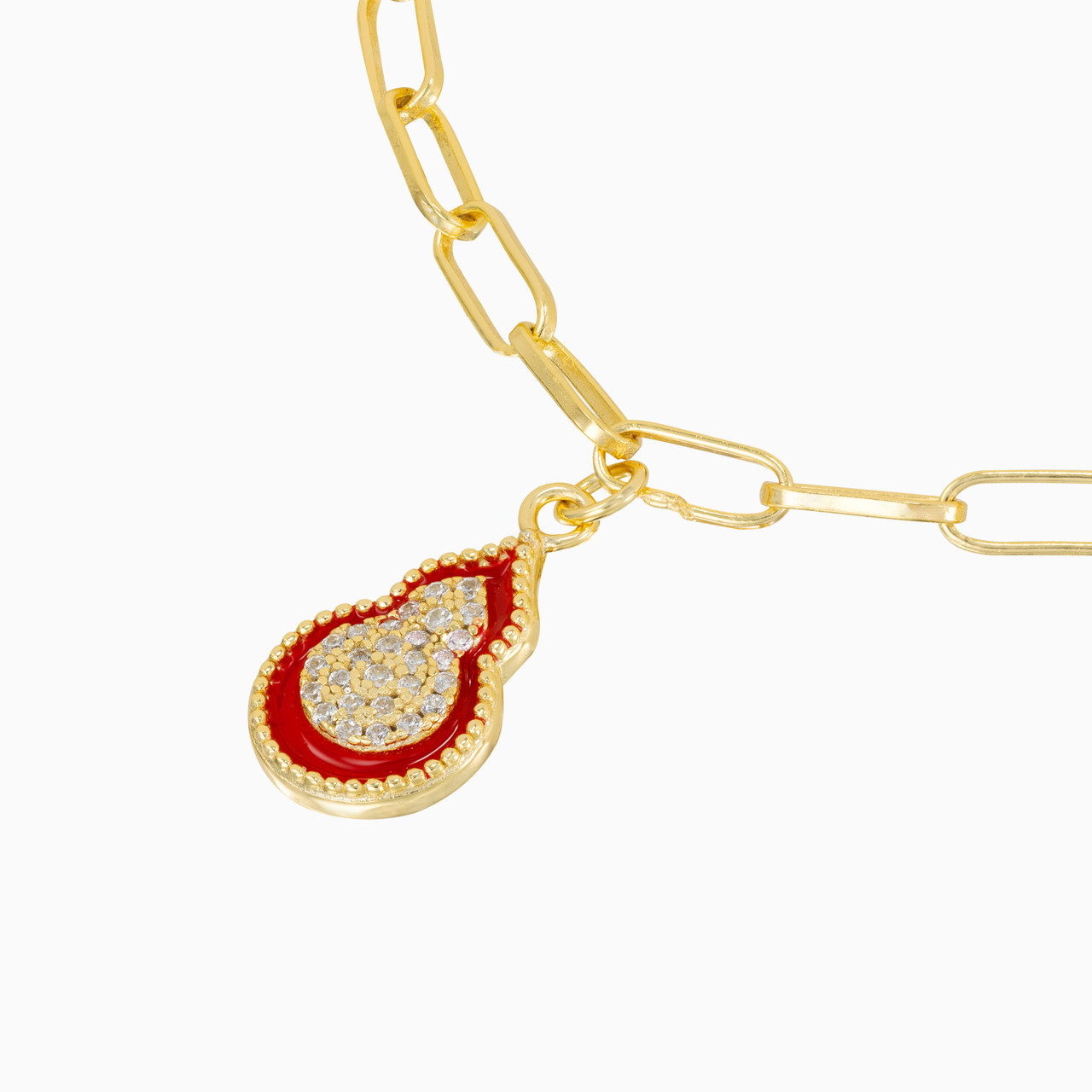 Pear Enamel Coated Gold Plated Chain Bracelet - 3 https://cdn11.bigcommerce.com/s-igqk382kzx/images/stencil/1280w/products/7049/67125/GB14448A-3__66374.1721297545.jpg