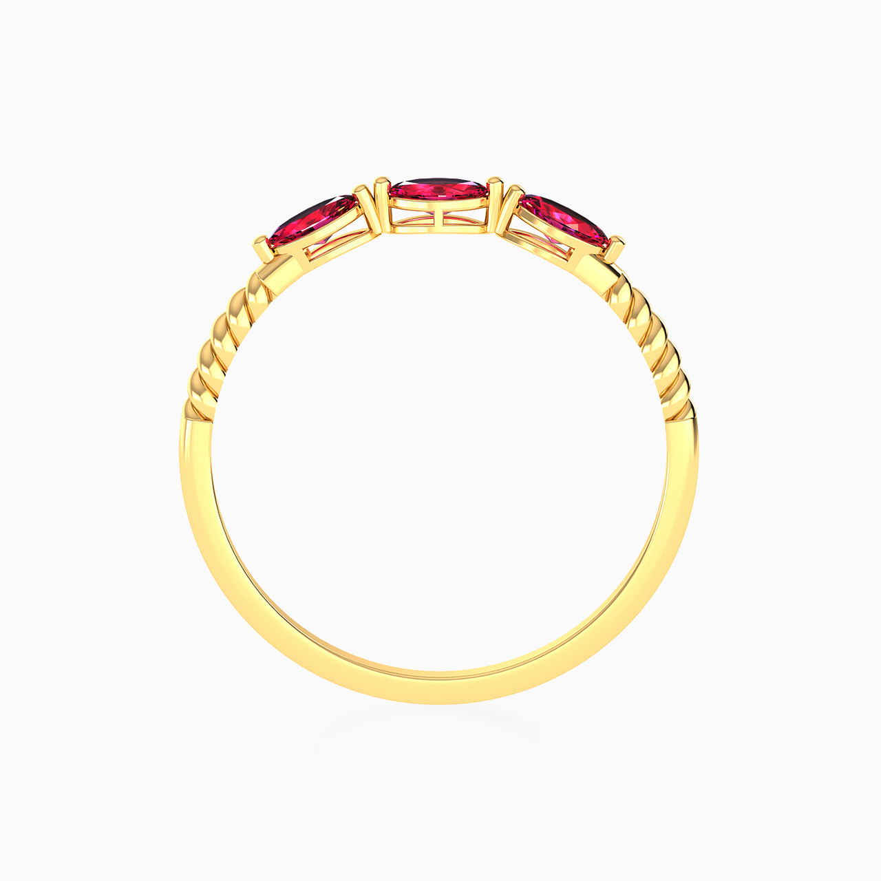 Marquise Shaped Rose Stone Statement Ring in 18K Gold - 4 Marquise Shaped Rose Stone Statement Ring in 18K Gold - 4
