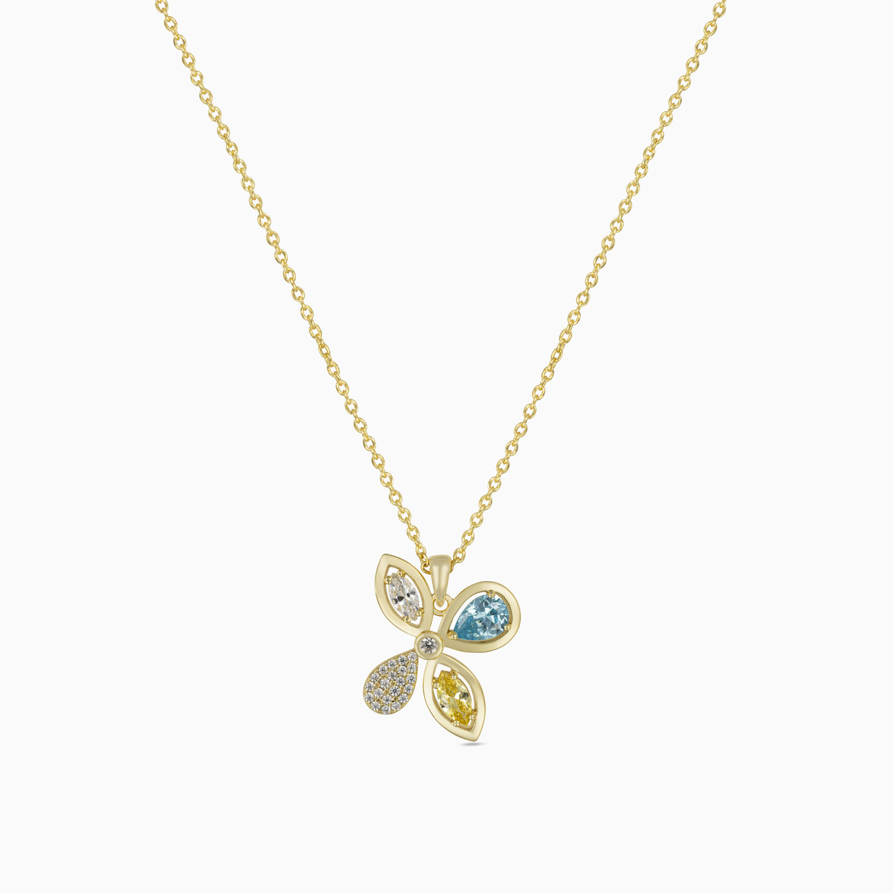 Flower Colored Stones Gold Plated Necklace - 3 https://cdn11.bigcommerce.com/s-igqk382kzx/images/stencil/1280w/products/7350/87291/GP13673A-3__99275.1762177945.jpg