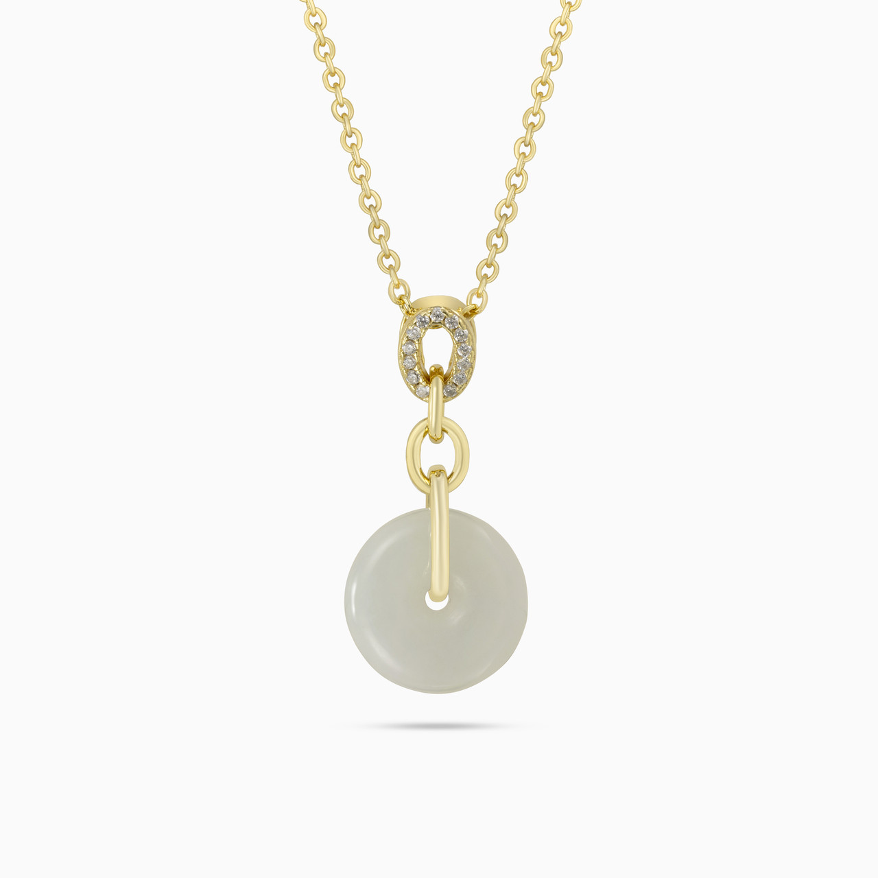 Circle Colored Stones Gold Plated Necklace Circle Colored Stones Gold Plated Necklace