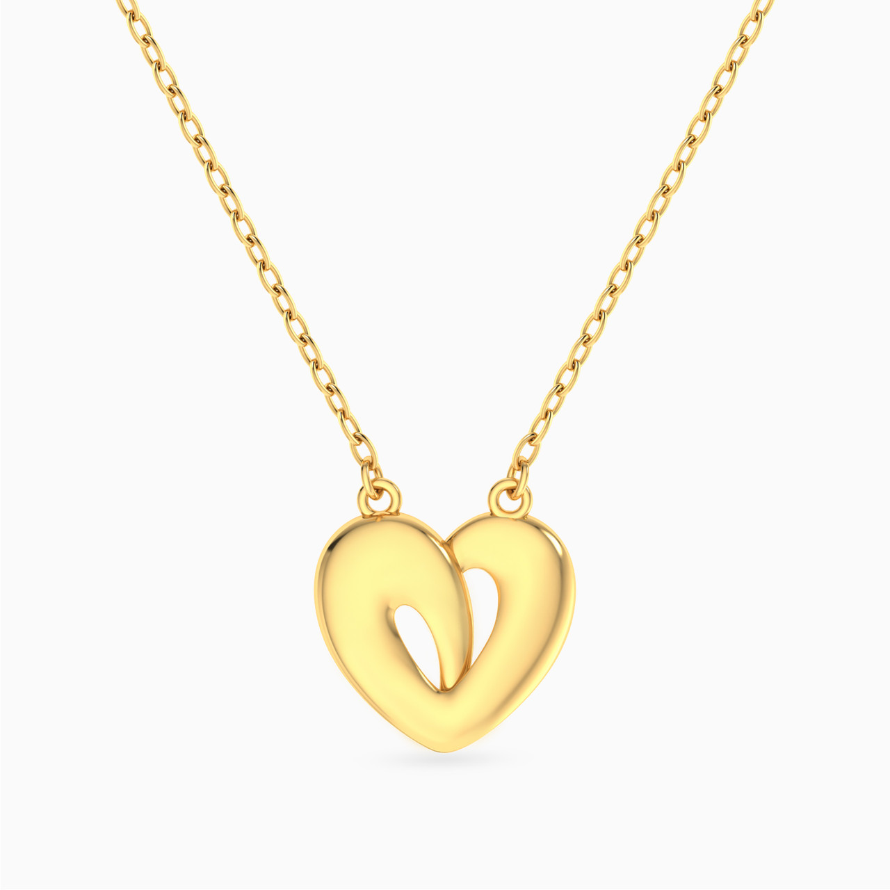 Heart Necklace In 18K Gold | Miss L' KSA
