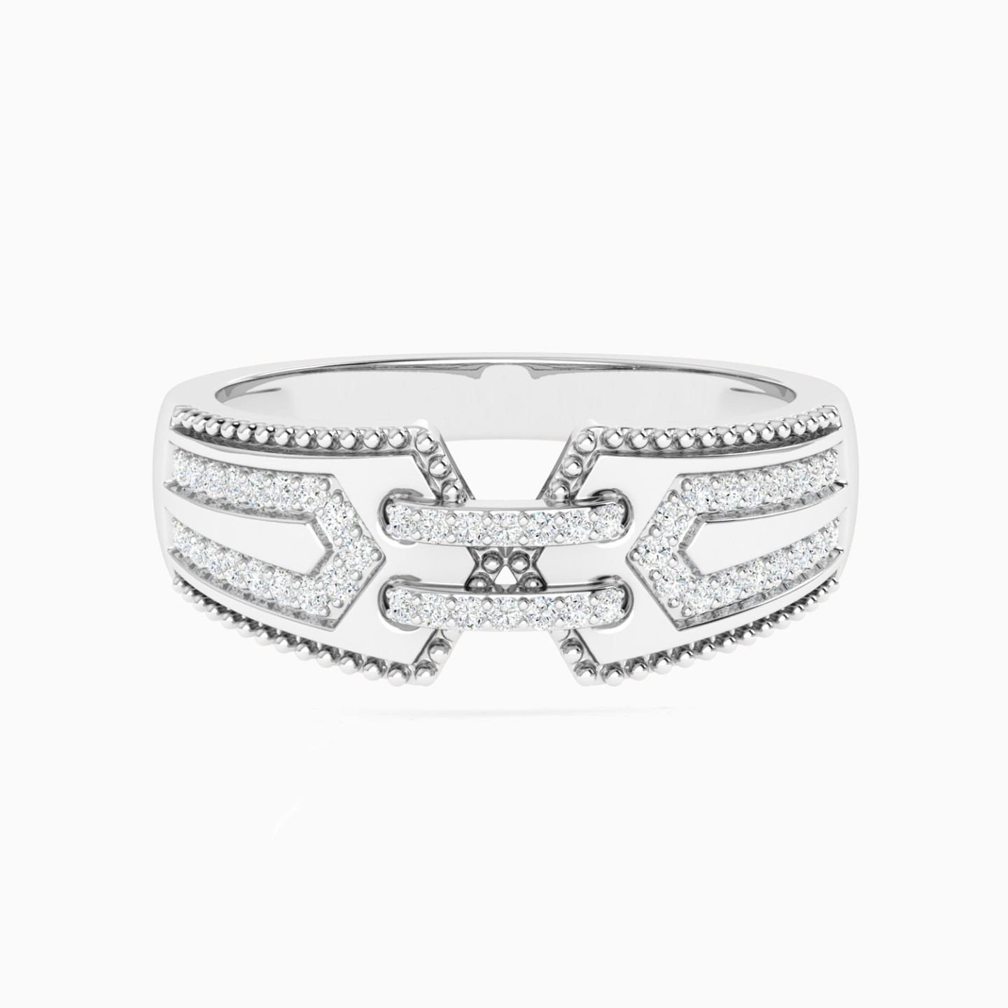 Double Hexagon Diamond Ring in 18K Gold Double Hexagon Diamond Ring in 18K Gold