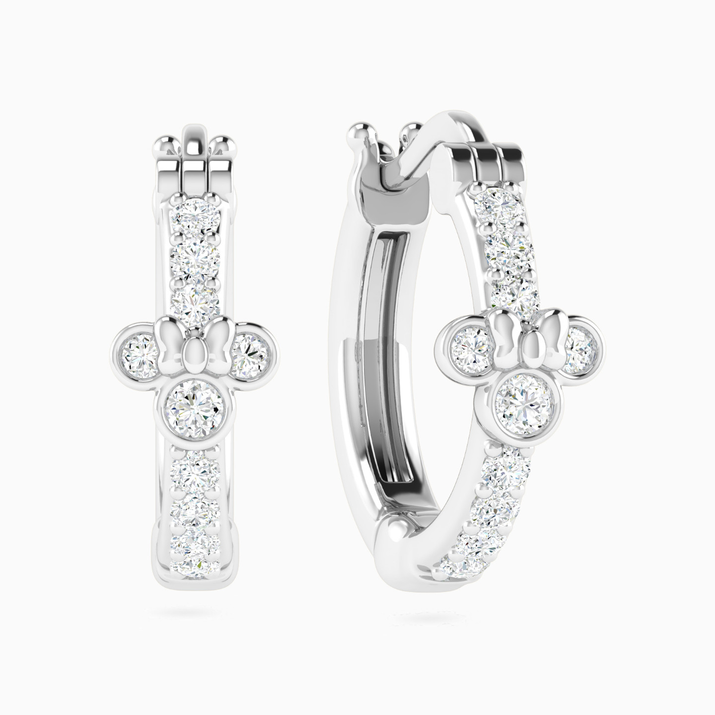 Kids Bow Diamond Huggie Earrings in 18K Gold Kids Bow Diamond Huggie Earrings in 18K Gold