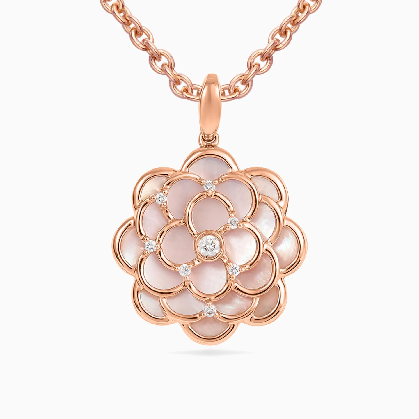 Layered Flower Diamond Necklace in 18K Gold Layered Flower Diamond Necklace in 18K Gold