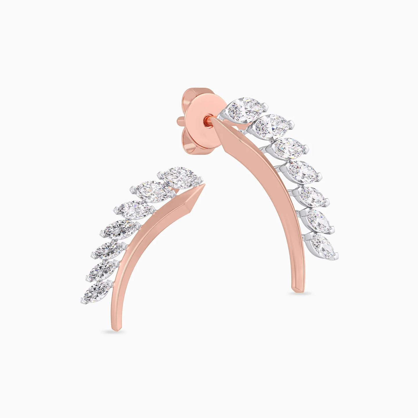 Arched Curves Diamond Stud Earrings in 18K Gold Arched Curves Diamond Stud Earrings in 18K Gold
