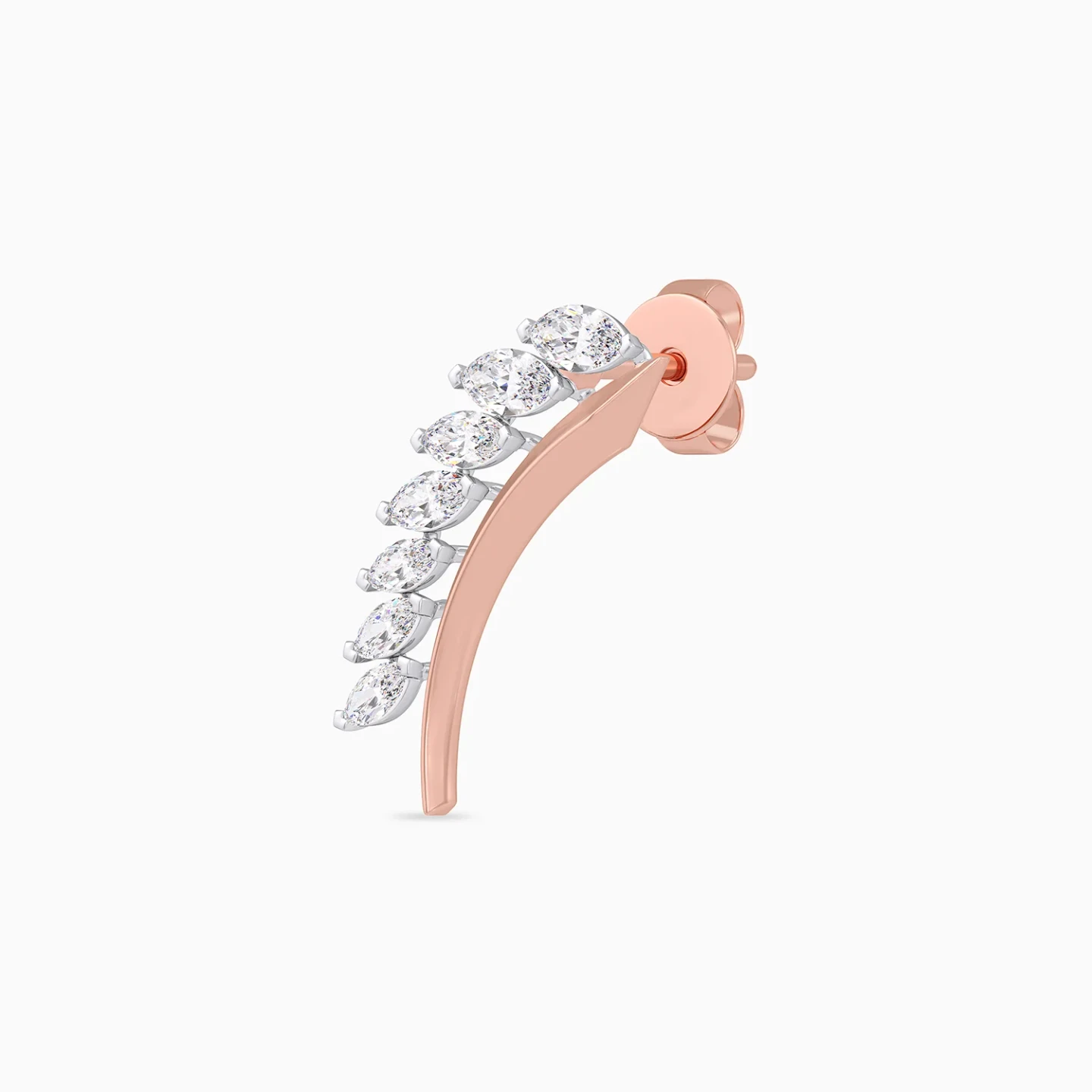 Arched Curves Diamond Stud Earrings in 18K Gold - 4 Arched Curves Diamond Stud Earrings in 18K Gold - 4