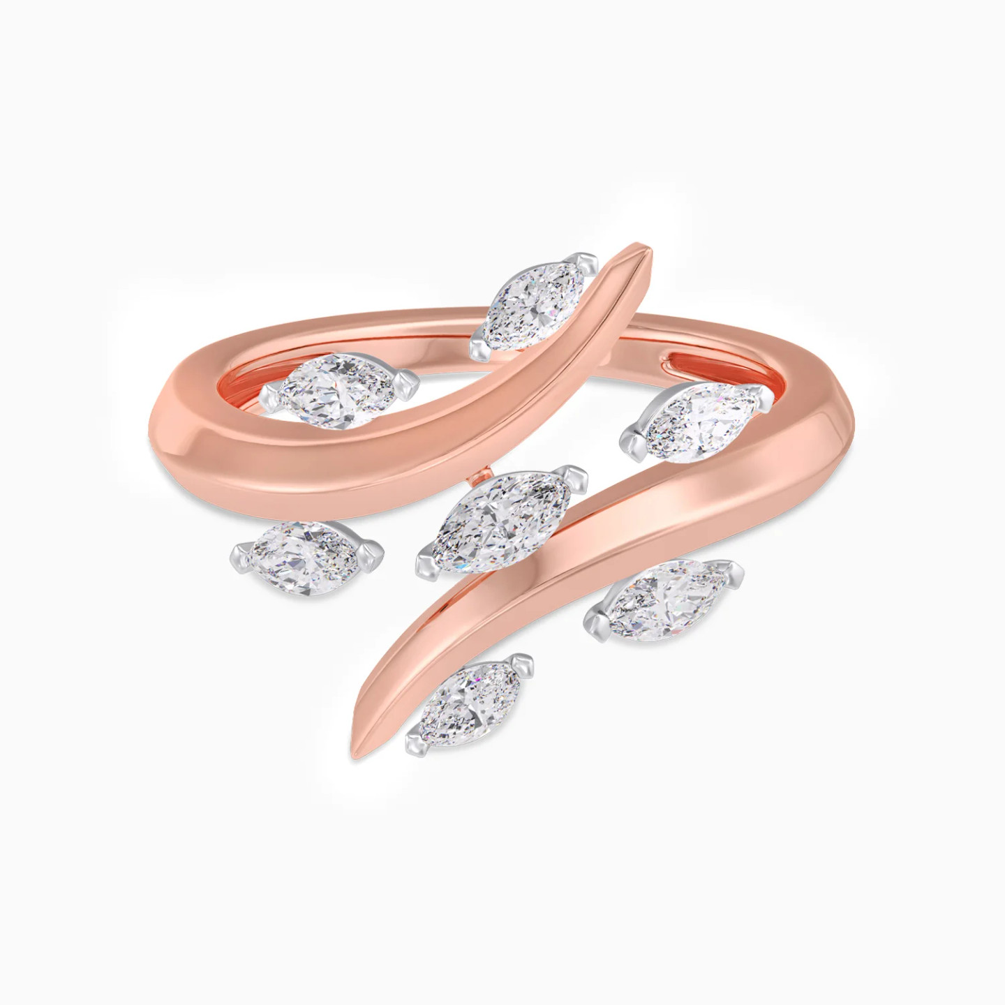 Marquise Diamond Bypass Ring in 18K Gold Marquise Diamond Bypass Ring in 18K Gold