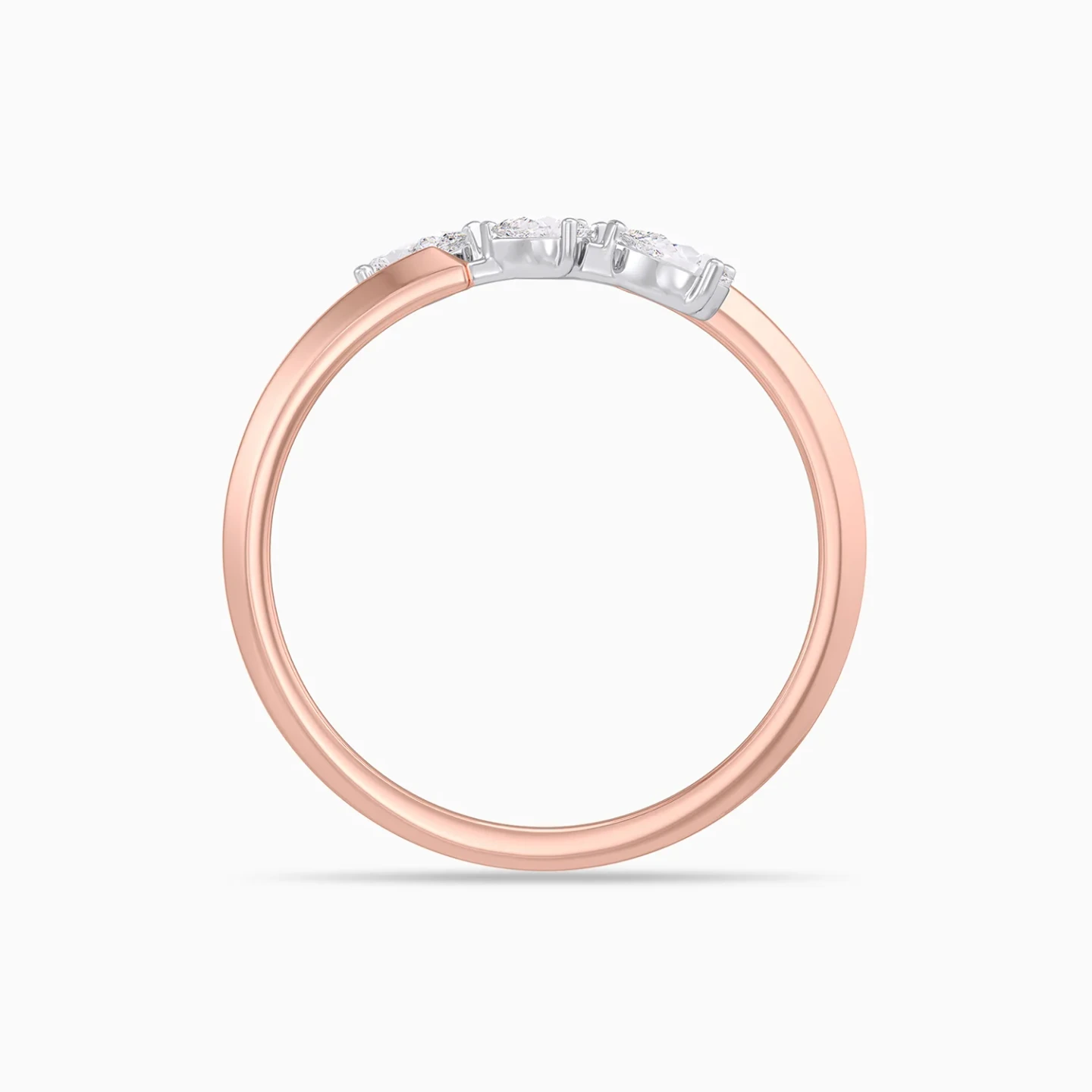 Pear Shaped Center Diamond Bypass Ring in 18K Gold - 4 Pear Shaped Center Diamond Bypass Ring in 18K Gold - 4