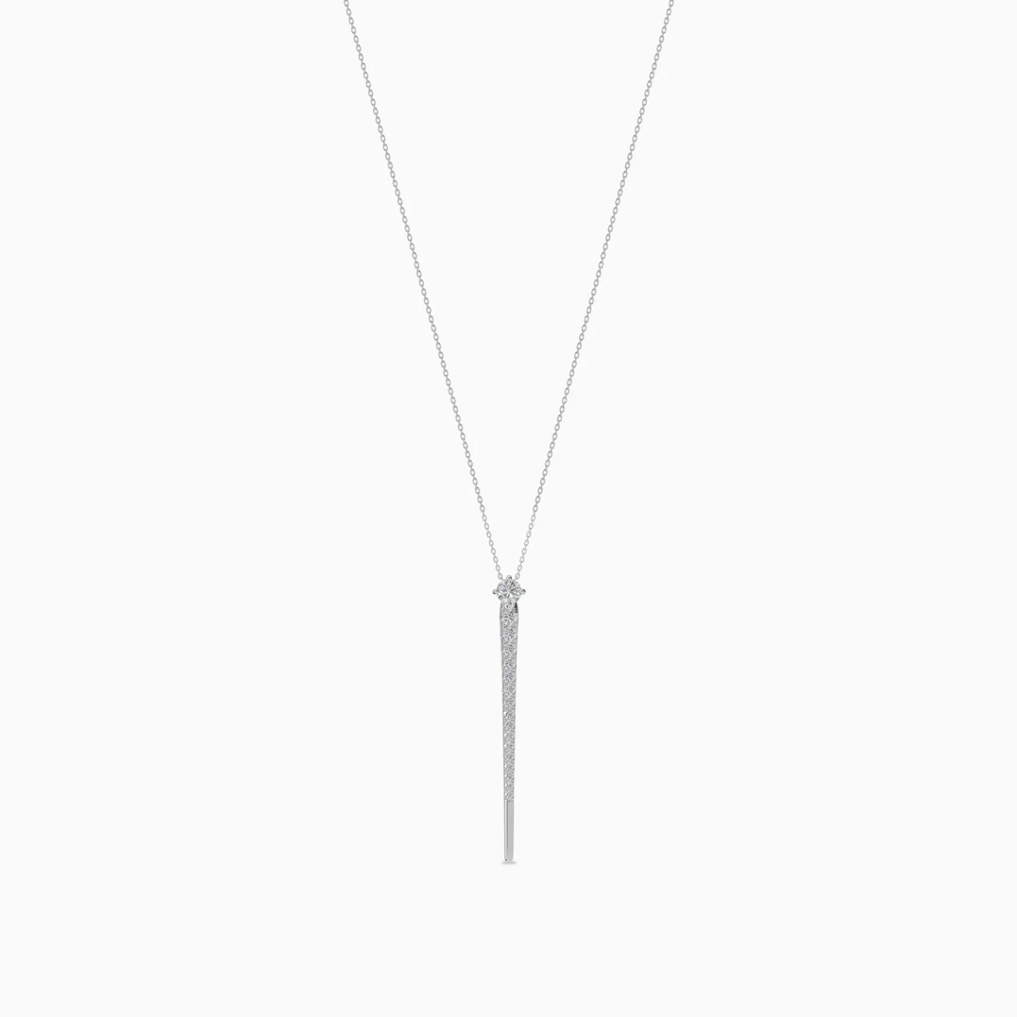 Vertical Line Diamond Necklace in 18K Gold - 3 Vertical Line Diamond Necklace in 18K Gold - 3