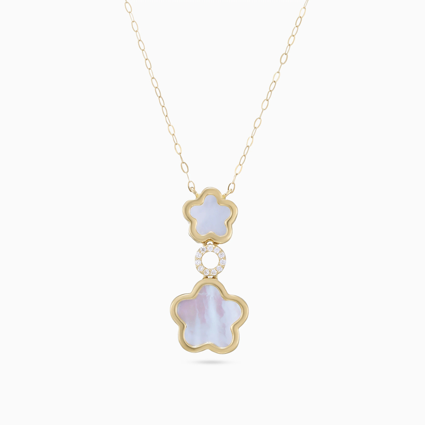 Floral Enamel Coated Necklace in 18K Gold Floral Enamel Coated Necklace in 18K Gold