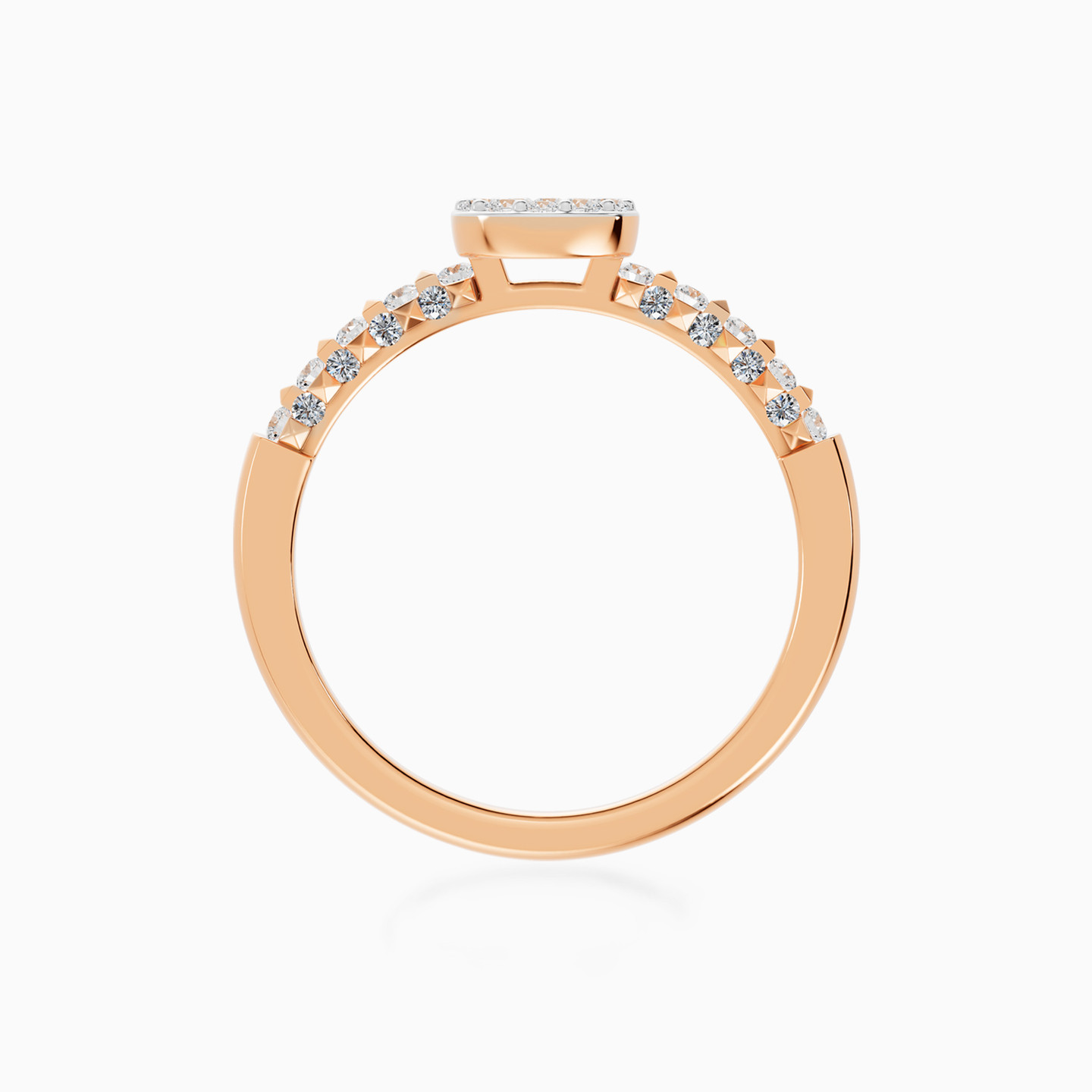 Central Pear Cluster Diamond Ring in 18K Gold - 4 Central Pear Cluster Diamond Ring in 18K Gold - 4