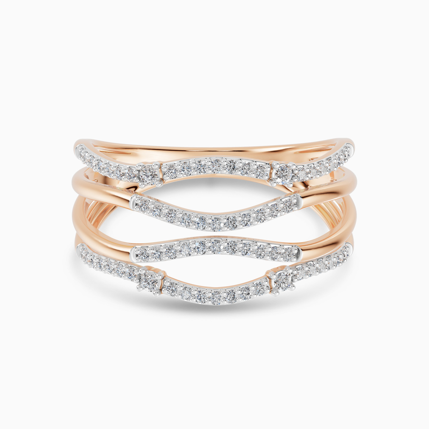Curving Lines Diamond Ring in 18K Gold Curving Lines Diamond Ring in 18K Gold