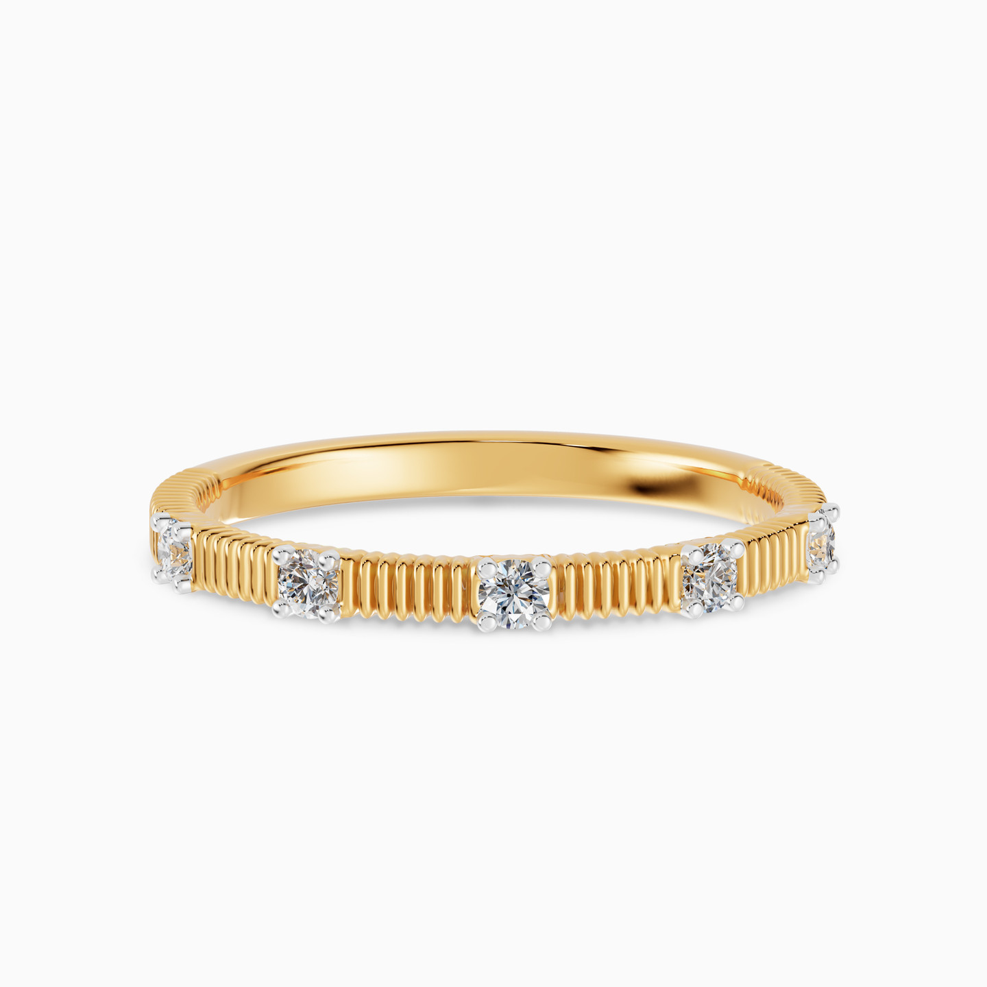 Evenly Spaced Diamond Ring in 18K Gold Evenly Spaced Diamond Ring in 18K Gold