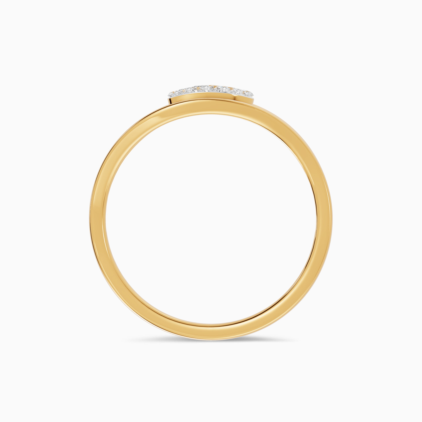 Oval Cluster Diamond Split Shank Ring in 18K Gold - 3 Oval Cluster Diamond Split Shank Ring in 18K Gold - 3