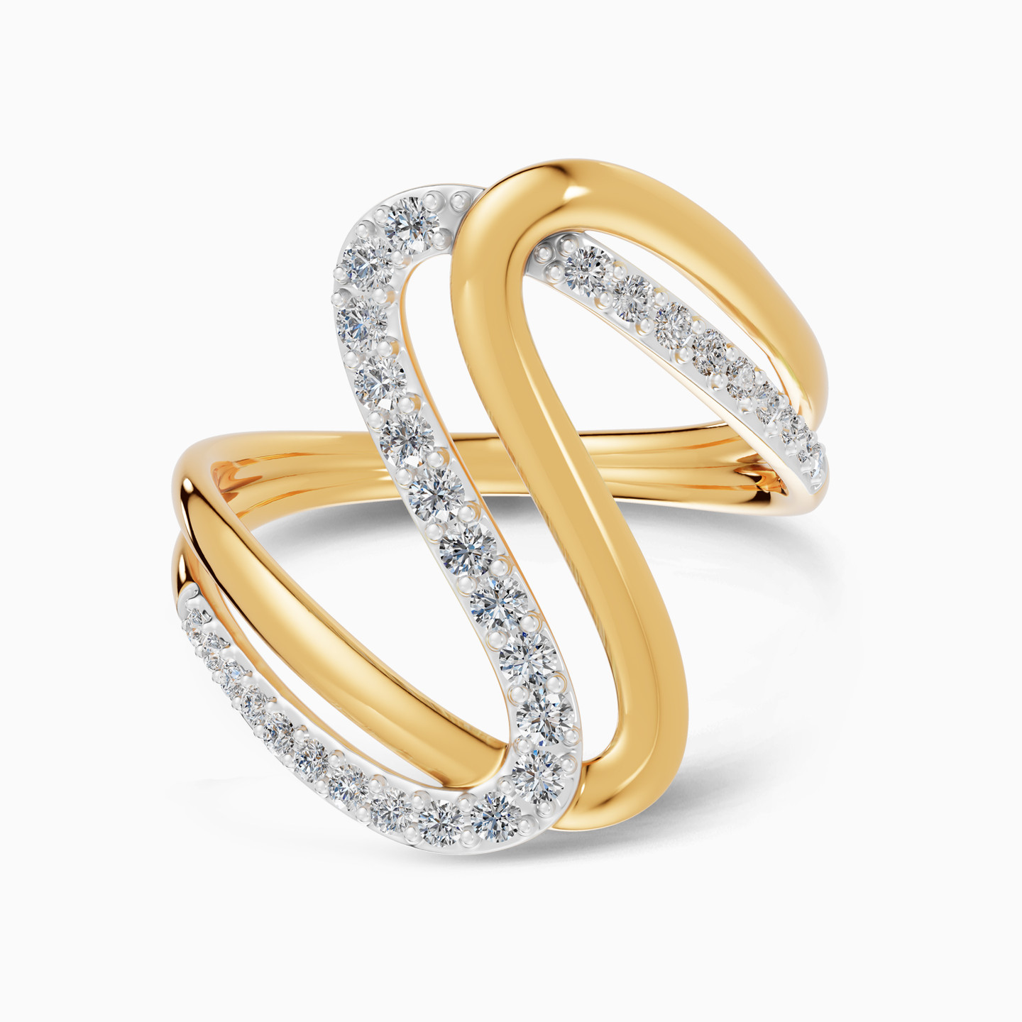 Bold Curves Diamond Ring in 18K Gold Bold Curves Diamond Ring in 18K Gold