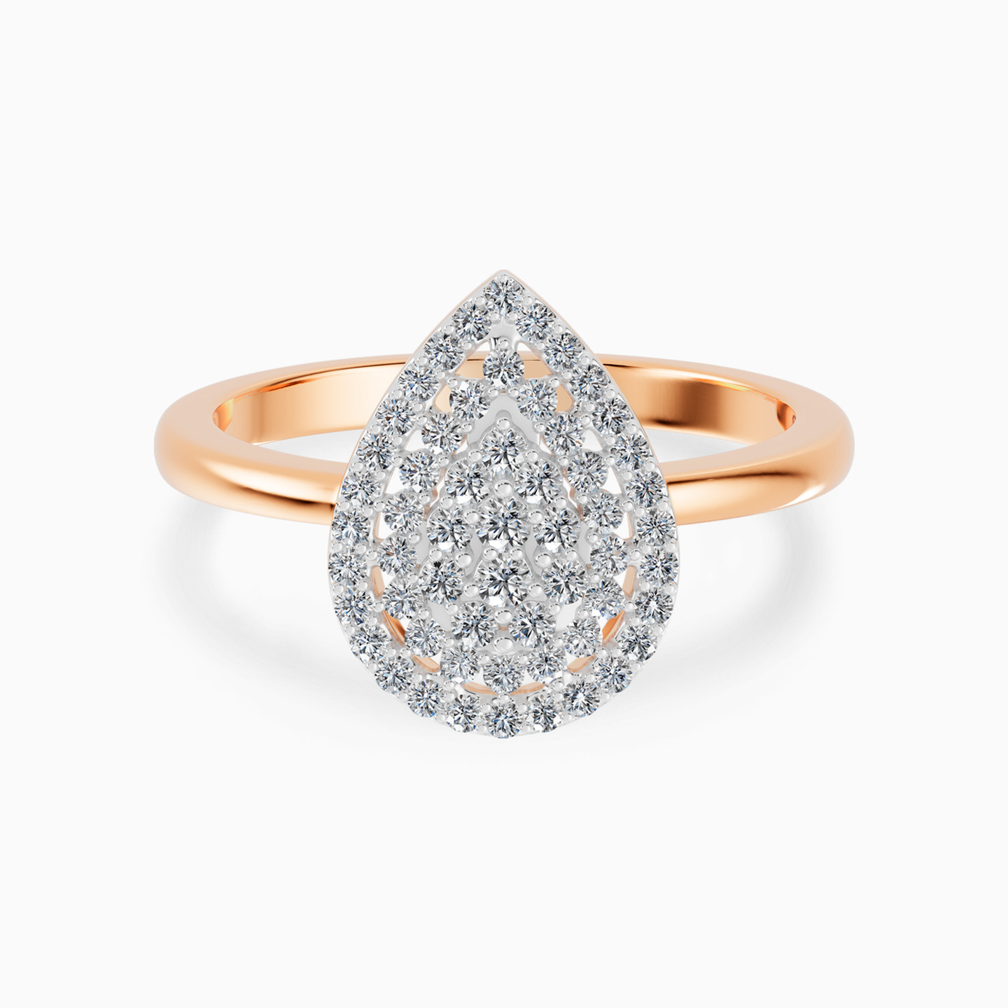 Pear Cluster Diamond Ring in 18K Gold Pear Cluster Diamond Ring in 18K Gold