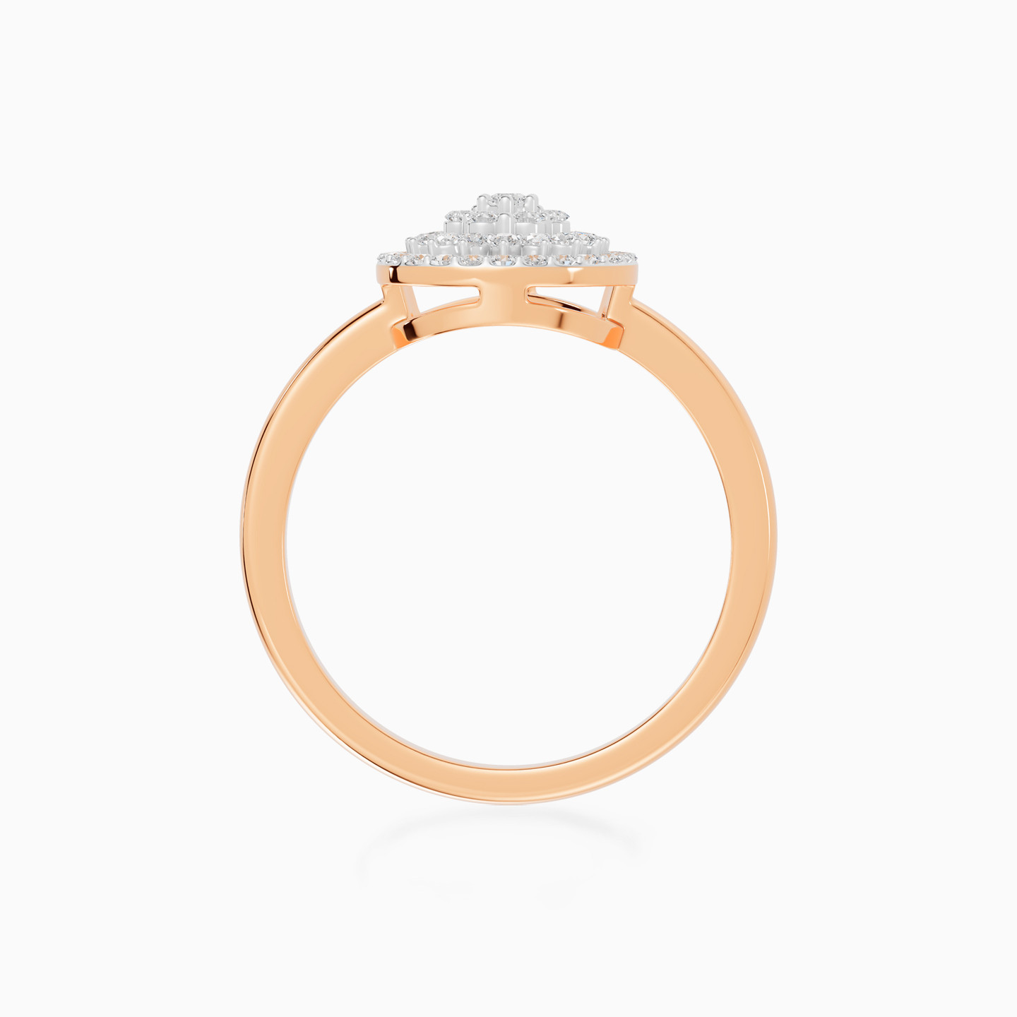 Pear Cluster Diamond Ring in 18K Gold - 4 Pear Cluster Diamond Ring in 18K Gold - 4