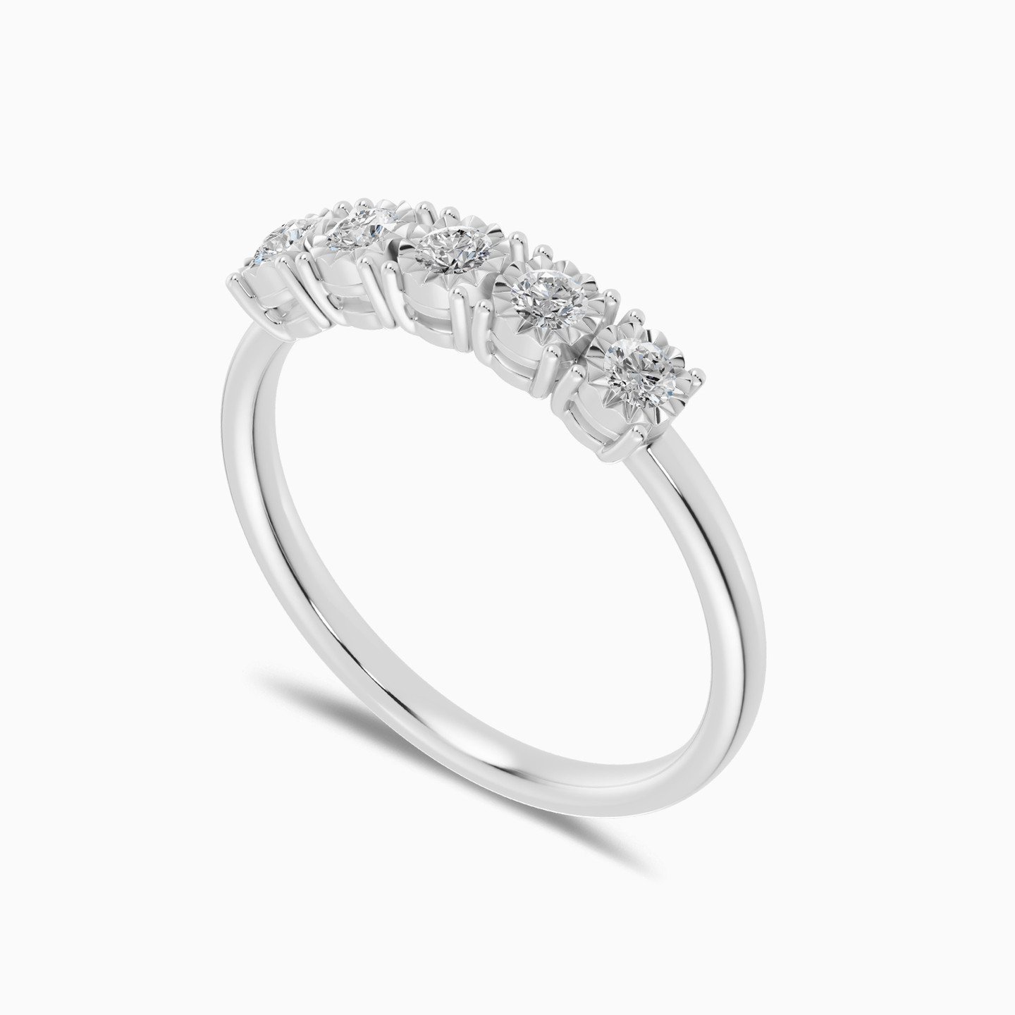 Wide Line Diamond Ring in 18K Gold - 3 Wide Line Diamond Ring in 18K Gold - 3