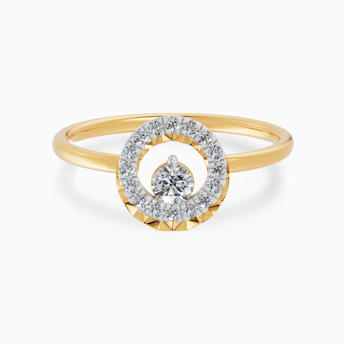 Circular Frame Diamond Ring in 18K Gold Circular Frame Diamond Ring in 18K Gold