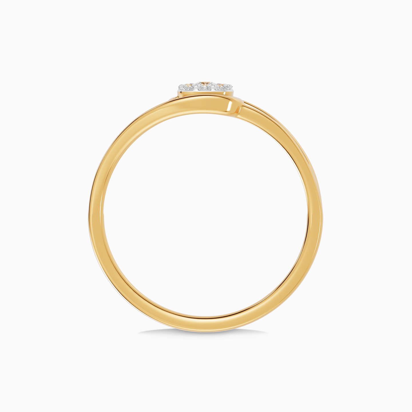 Round Cluster Diamond Split Shank Ring in 18K Gold - 4 Round Cluster Diamond Split Shank Ring in 18K Gold - 4
