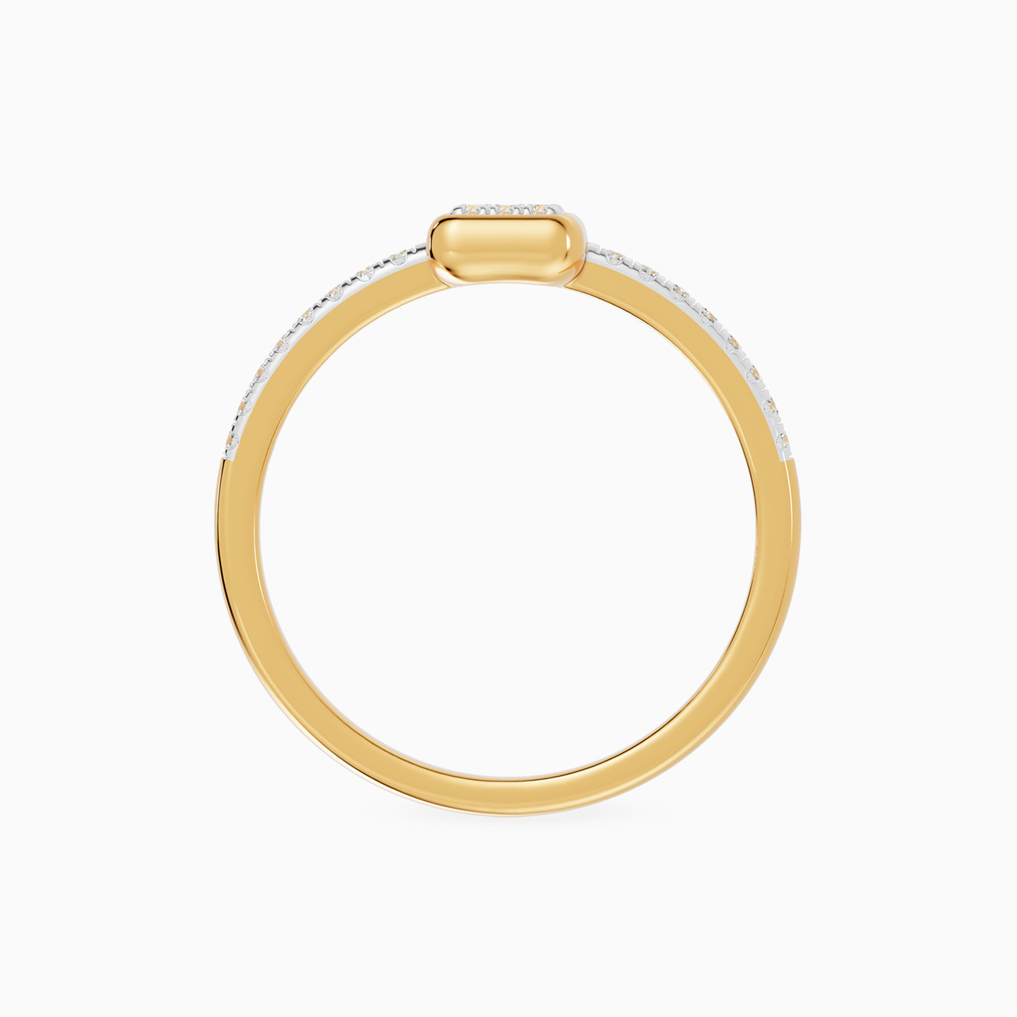 Petite Square Cluster Diamond Bezel Ring in 18K Gold - 4 Petite Square Cluster Diamond Bezel Ring in 18K Gold - 4