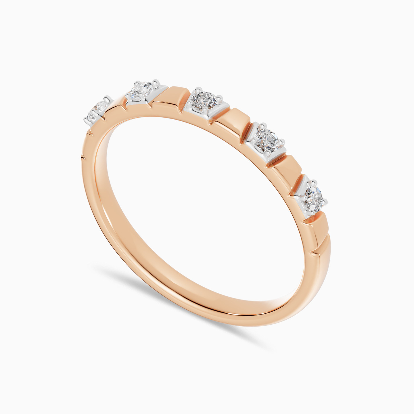 Structured Bar Diamond Ring in 18K Gold - 3 Structured Bar Diamond Ring in 18K Gold - 3