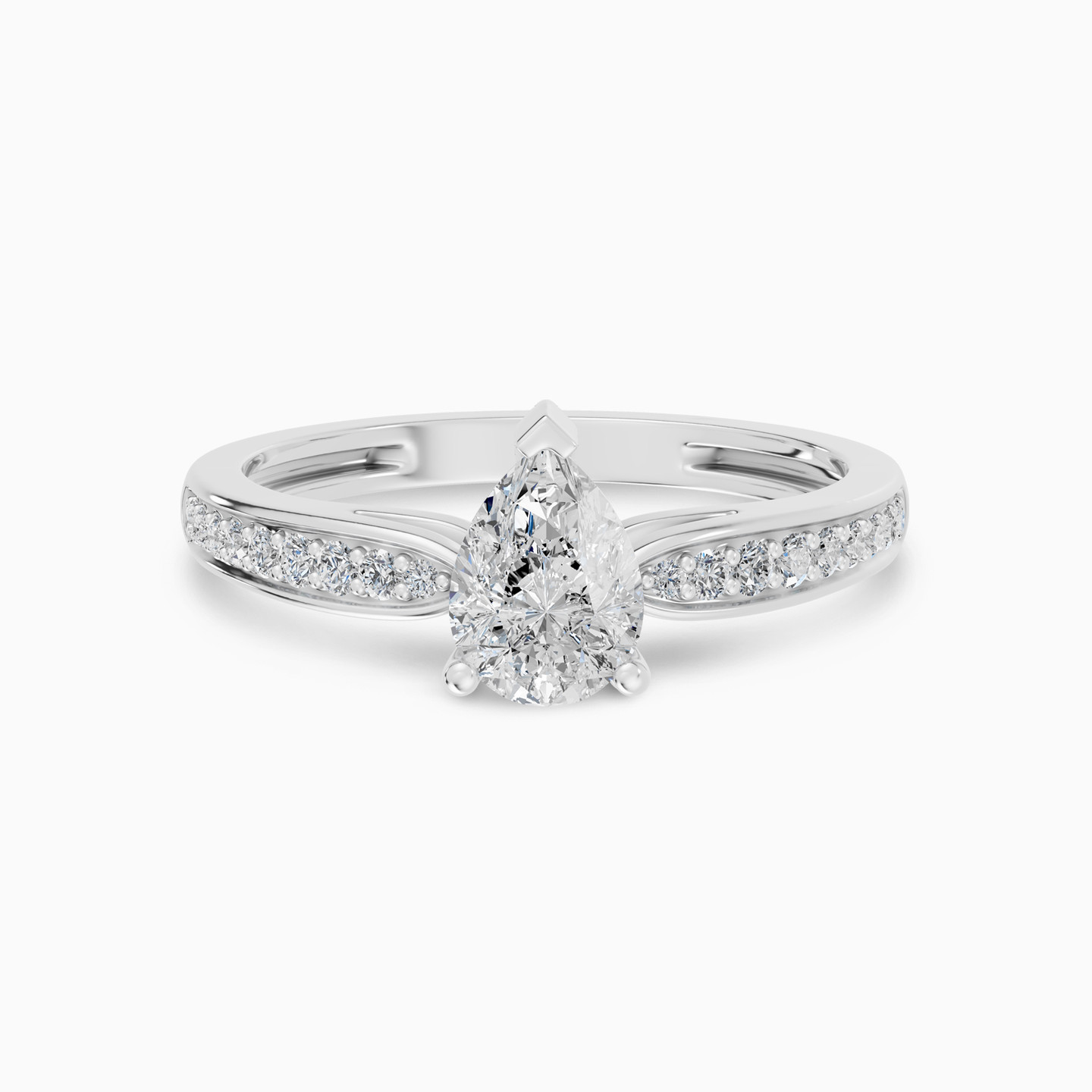 Pear Solitare Diamond Ring in 18K Gold Pear Solitare Diamond Ring in 18K Gold