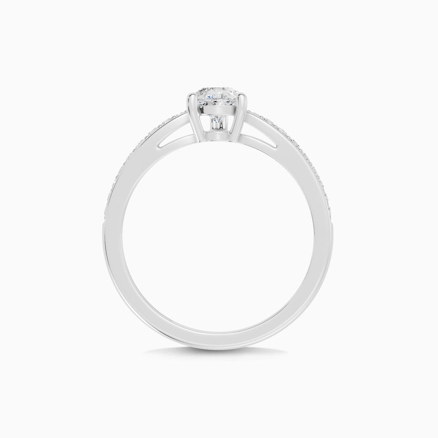 Pear Solitare Diamond Ring in 18K Gold - 3 Pear Solitare Diamond Ring in 18K Gold - 3