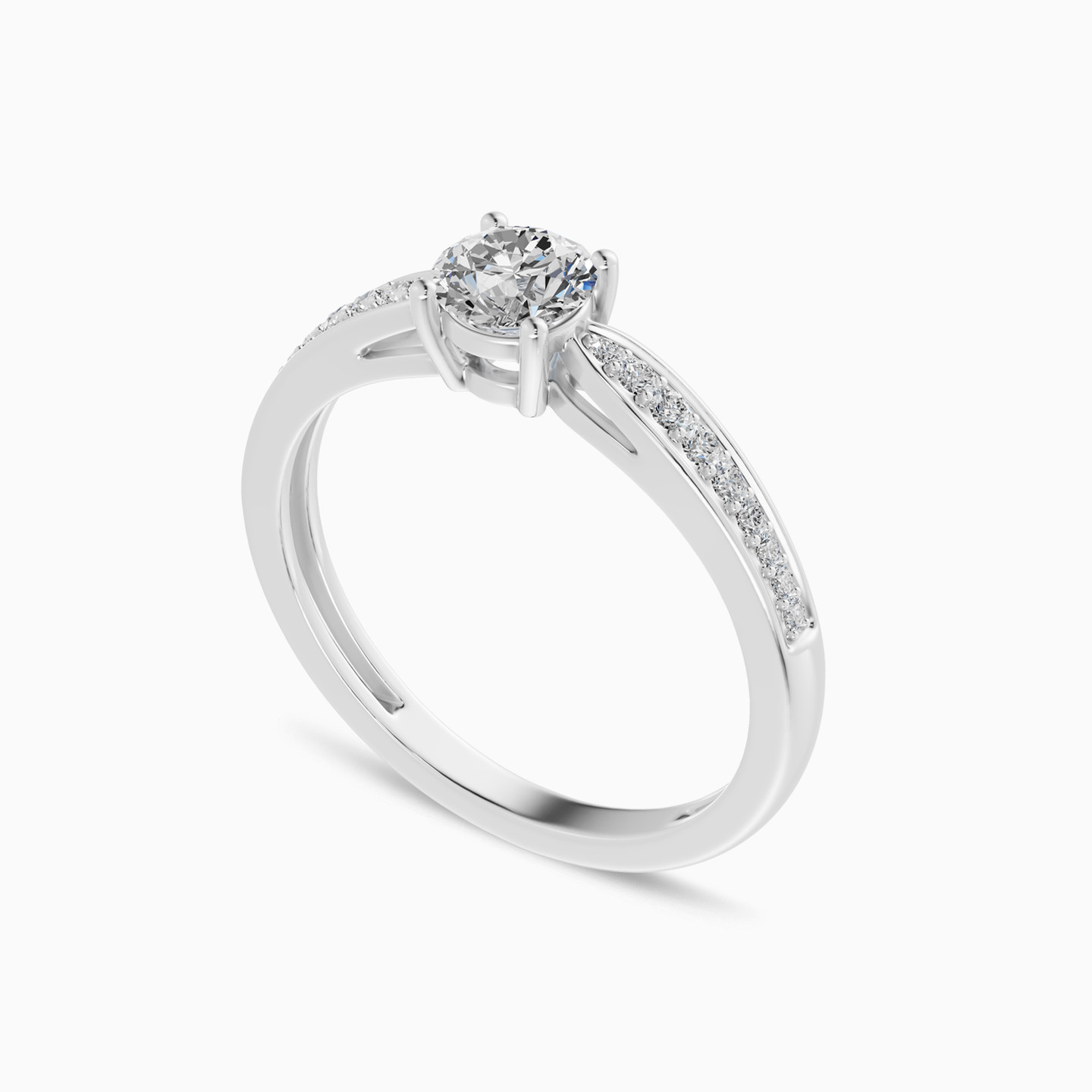 Round Solitare Diamond Ring in 18K Gold - 2 Round Solitare Diamond Ring in 18K Gold - 2