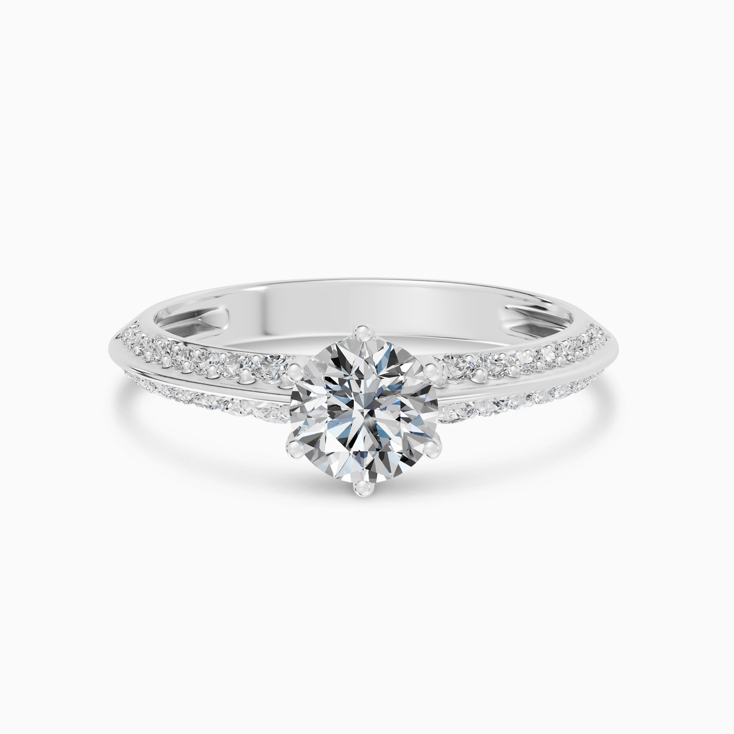 Round Solitare Diamond Ring in 18K Gold Round Solitare Diamond Ring in 18K Gold