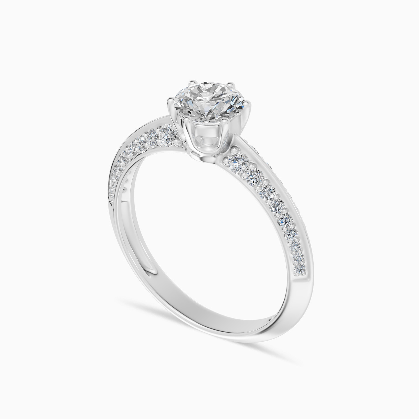 Round Solitare Diamond Ring in 18K Gold - 2 Round Solitare Diamond Ring in 18K Gold - 2