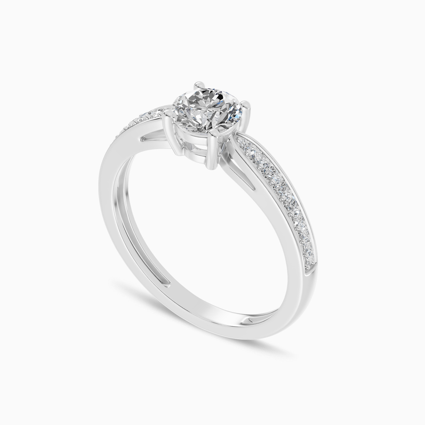 Round Solitare Diamond Ring in 18K Gold - 2 Round Solitare Diamond Ring in 18K Gold - 2