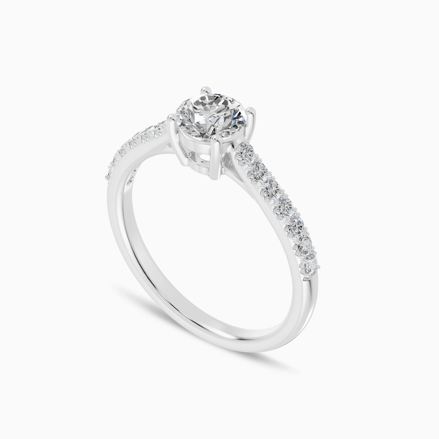 Round Solitare Diamond Ring in 18K Gold - 3 Round Solitare Diamond Ring in 18K Gold - 3