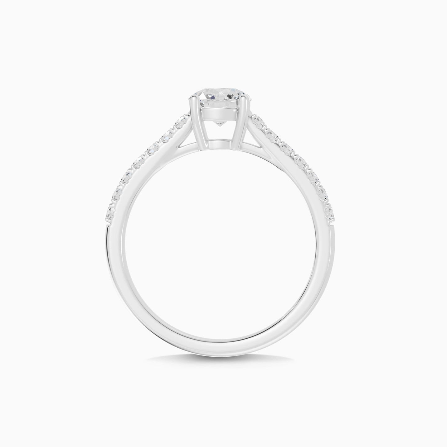 Round Solitare Diamond Ring in 18K Gold - 4 Round Solitare Diamond Ring in 18K Gold - 4